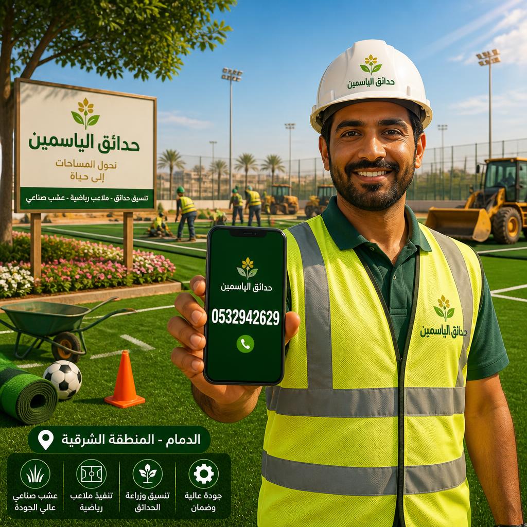 مقاول ملاعب في الدمام | حدائق الياسمين 0532942629
