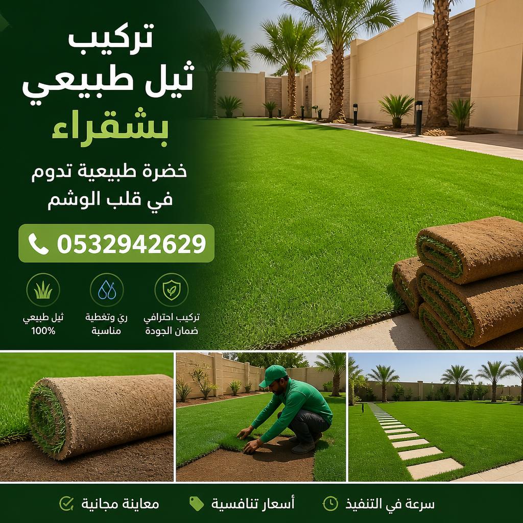 تركيب ثيل طبيعي بالقصيم وبالرياض 0532942629 – من مزارعنا إلى بيتك في نفس اليوم
