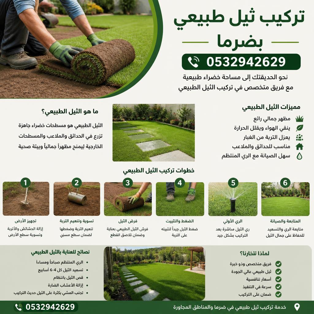 تركيب ثيل طبيعي بضرما 0532942629 | كل ما تريد معرفته عن الثيل الطبيعي